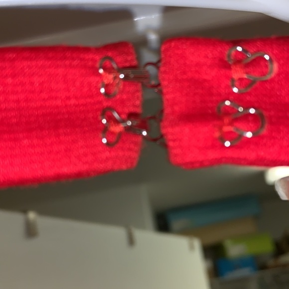 Fevour Red Dress with Peplum Bottom - Picture 6 of 13